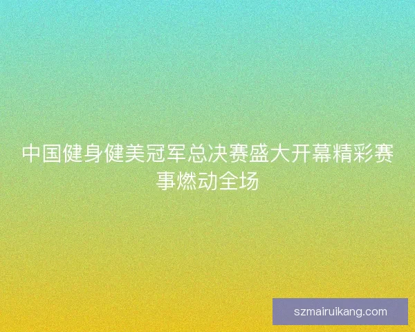 中国健身健美冠军总决赛盛大开幕精彩赛事燃动全场 中国健身健美冠军总决赛盛大开幕精彩赛事燃动全场